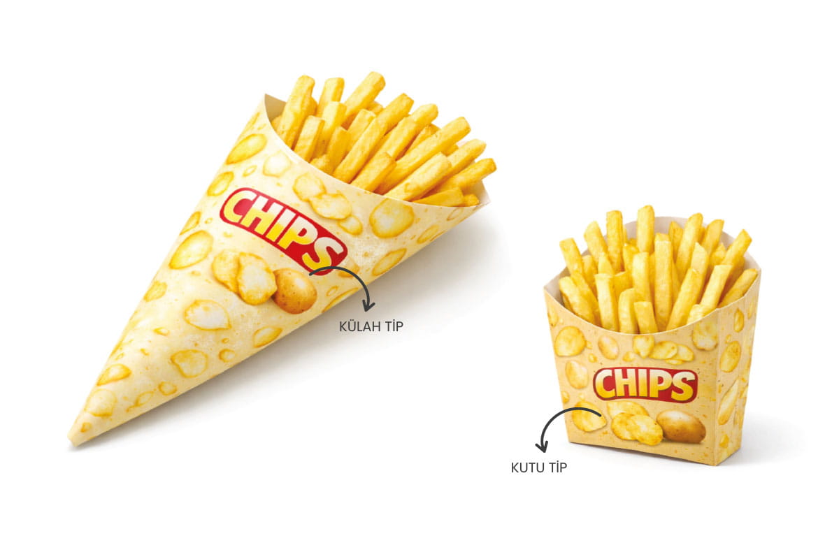 PATATES CİPS KUTUSU ve KÜLAHI